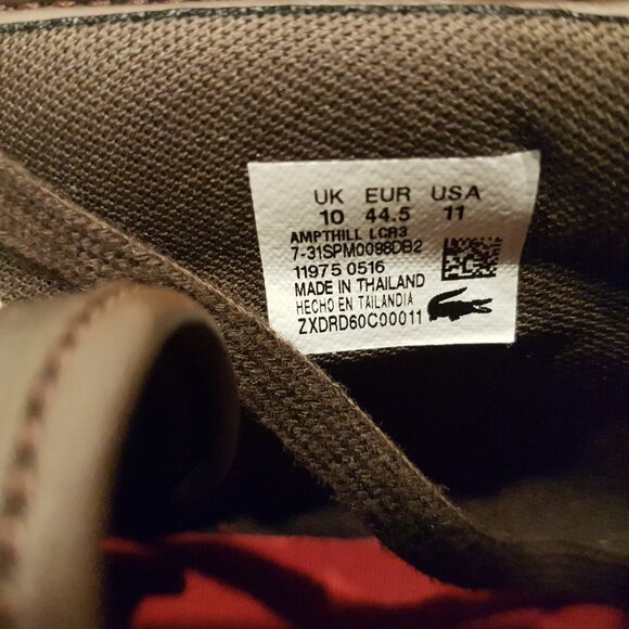 Lacoste Mens Ampthill Casual Sneaker size 11 excellent newish - Picture 7 of 11